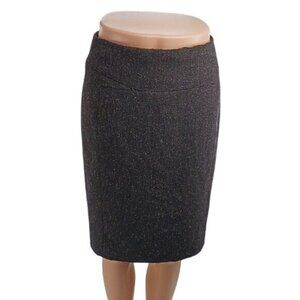 Antonio Melani Skirt Brown Pencil Speckled Work Knee Length Womens Size 2